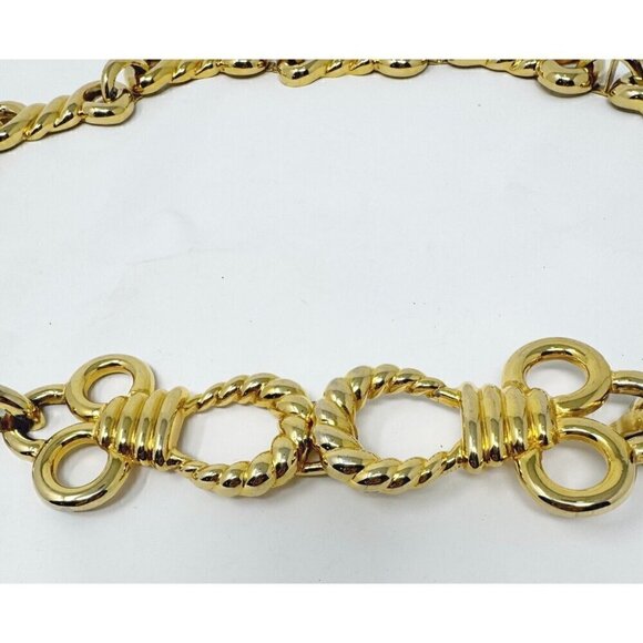 Alexis Kirk Sz S Gold-Toned Chain Link Chunky Belt Boho RARE Equestrian Womens